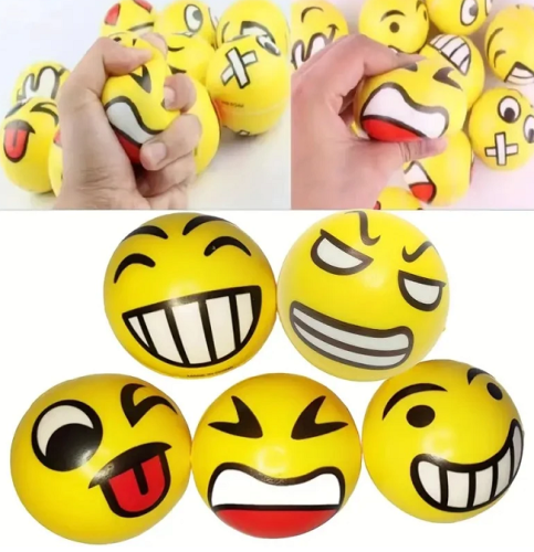 Игрушка Мячик мягкий фомовый 10 см Смайл  9679-10