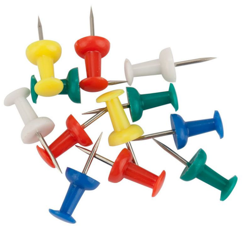 Кнопки Бочка 40 шт микс цветов в пластиковой коробке  16918