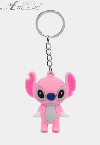 Брелок Стич Рожевий 4,5 см гума 12372 Брелок Стич Рожевий 4,5 см гума 12372