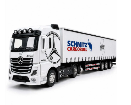 Машинка  Mercedes Actros фура белая металл инерционная 31см  2627