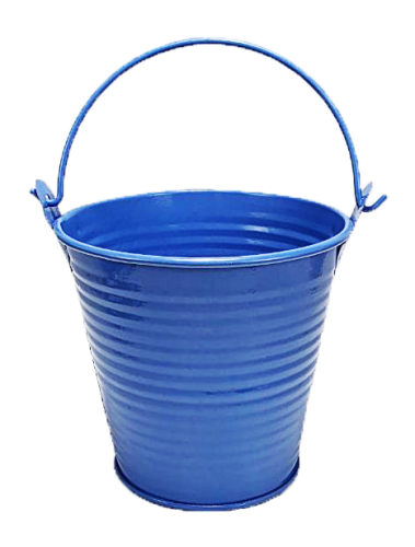 Ведерко Декоративное металл  9,5 х 9,5см Диз № 2 много полос Синее  07099