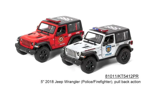 Машинка Kinsmart Jeep Wrangler пожарный  KT5412WPR