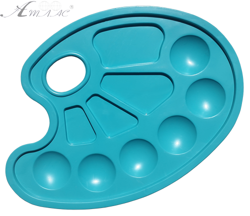 Палитра № 10 овальная, Синяя 17,5 х 23 см AS-0050