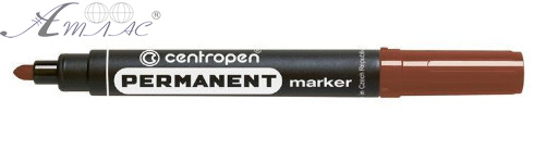 Маркер перманент Centropen круглый коричневый 8566/07