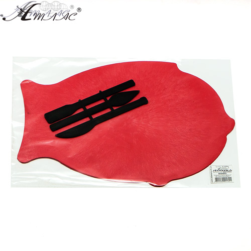 Доска для пластилина Фигурная "Рибка" 27 х 19,4 см с тремя стеками AS-0204