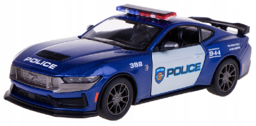 Машинка Kinsmart Ford Mustang 2024 Dark Horse Police синяя  KT5455WPR