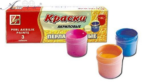 Фарба акрилова Набір Промінь 3 кольори по 20 мл Перламутр 10С 608-08