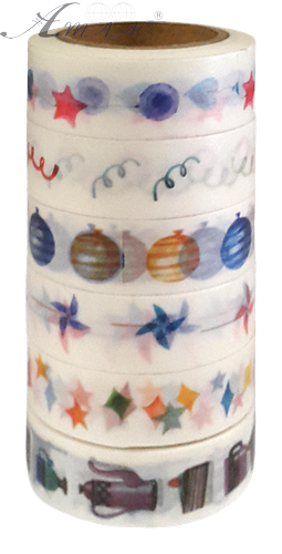 Скотч Декоративный цветной День Рождения 1,5 см х 10 м 820-7-4 Скотч Декоративный цветной День Рождения 1,5 см х 10 м 820-7-4