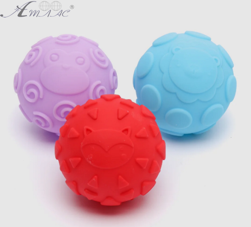 Іграшка Набір тактильних м'ячиків 4 шт. у тубі  ХС2045-3 фото 2