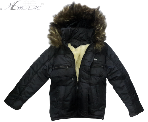 Куртка зимняя для мальчика, подростковая, р.32-34 Champions черная 13193