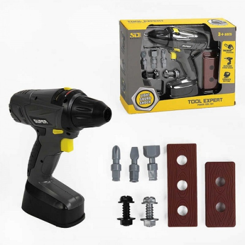 Игрушка Шуруповерт на батарейках  в коробке  6816-1