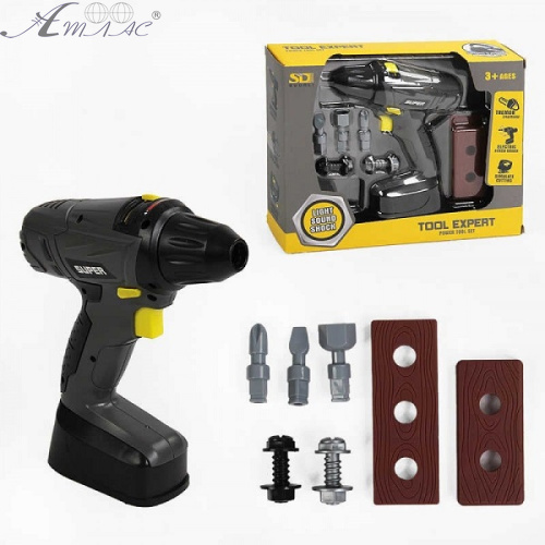 Іграшка Шуруповерт на батарейках у коробці  6816-1