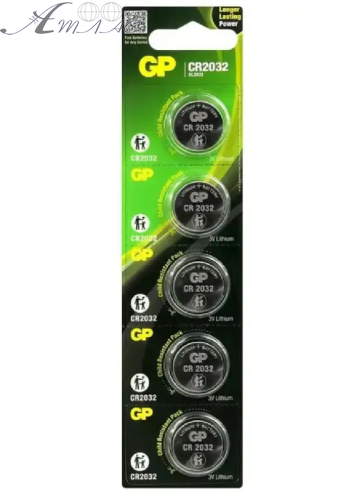 Батарейка таблетка 2032 GP  3V срок до 2033г  04680