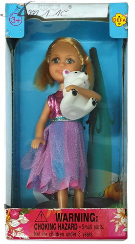 Лялька Defa Lucy Малишка з ведмедиком 13 см  8280