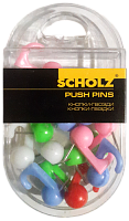 Кнопки крючки Scholz 15 шт. цветные, в прозрачной коробке 4845