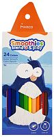 Олівці кольорові Marco Smoothies 24 кольорів м'які трикутні 2150ST-24СВ