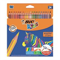 Карандаши цветные BIC 24 цв. Kids Evolution Stripes 950525