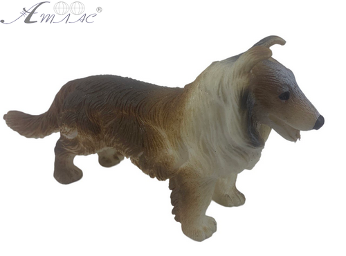 Іграшка Силіконова тягнучка собака Коллі 15 см 13571
