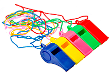 Игрушка Свисток пластиковый на веревочке  16102