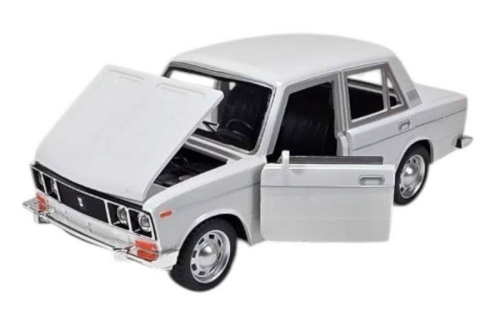 Машинка Best Model ВАЗ 2106 Жигули Белая свет звук пластик 18см  D700-11D фото 2