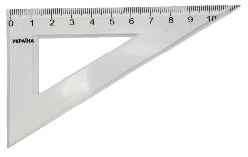 Треугольник прозрачный маленький 115 х 65 мм AS-0263, К-9043