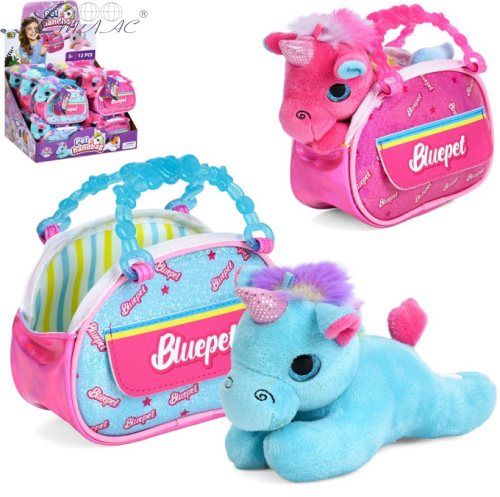 Іграшка М'яка Єдиноріг Рожевий у сумці 16 см  08330