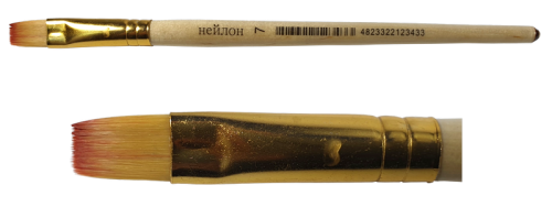 Кисть нейлон Плоская № 7  JO *2343