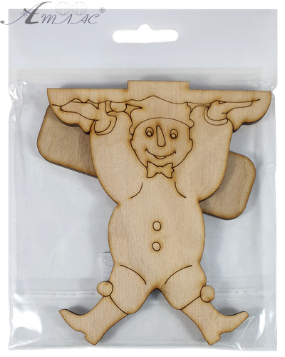 Фігурка фанерна - Сніговик догори ногами на підставці 10 х 11 см AS-4742, В-0232 фото 2 Фігурка фанерна - Сніговик догори ногами на підставці 10 х 11 см AS-4742, В-0232 фото 2