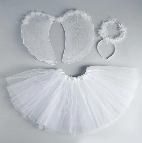 Игрушка Крылья Ангела карнавальные с нимбом и юбкой  03066
