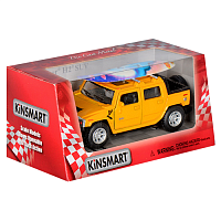 Машинка Kinsmart Hummer H2 SUТ 2005, с доской для серфинга KT5097WS 