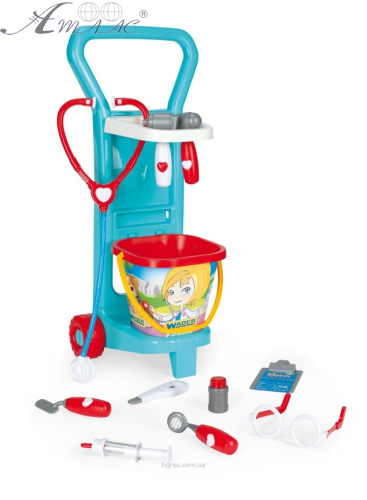 Іграшка Набір лікаря Wader 11 предметів в тачці  10775