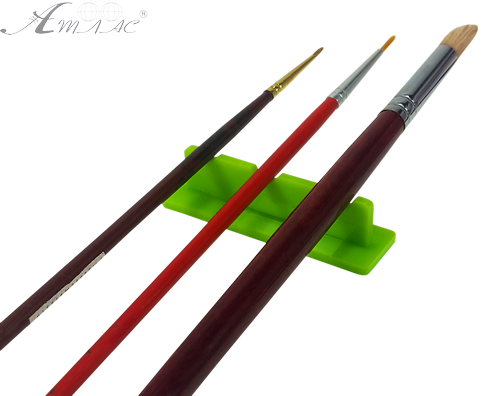 Подставка под три кисточки, Зеленый пластик AS-0059 фото 2