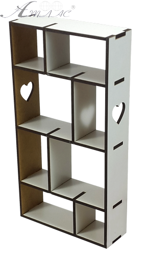 Мебель для кукол ростом 30 см - Этажерка с сердечками из МДФ AS-6023 Мебель для кукол ростом 30 см - Этажерка с сердечками из МДФ AS-6023