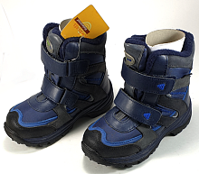 Ботинки высокие кожаные D.D.Step спортивные непромокаемые, синие р.24 JB11013, до - 21 градуса