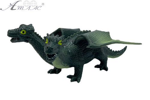 Игрушка Силиконовая тянучка Дракон двуглавый Зеленый 17 см  11679