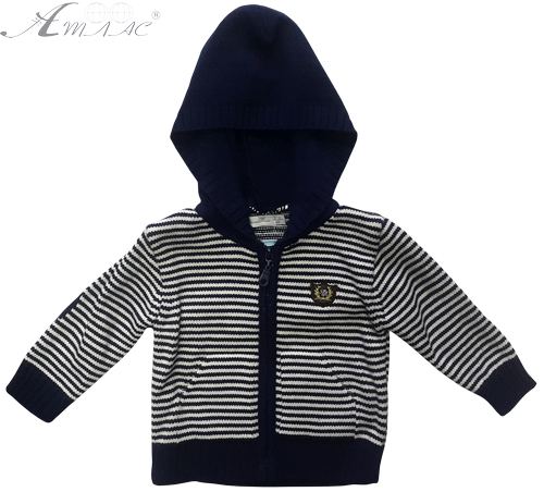 Кофта для мальчика, шерсть, на змейке, с капюшоном, р.68 12402 Кофта для мальчика, шерсть, на змейке, с капюшоном, р.68 12402