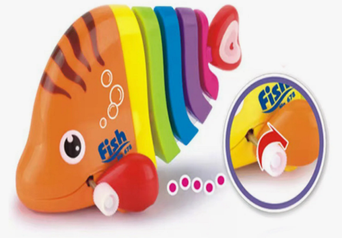 Игрушка Рыбка заводная яркая 11см  6637 фото 3