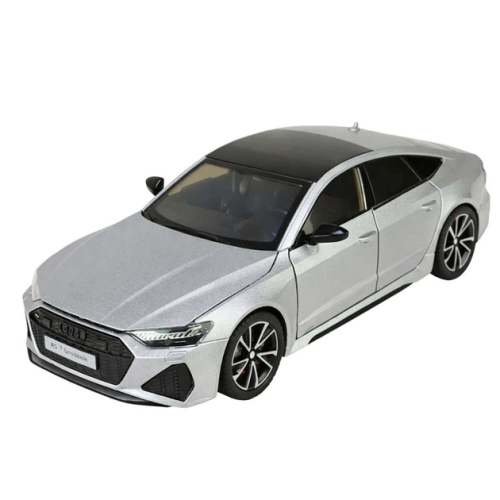 Машинка Автопром Audi RS7 Sportback серебристая металл свет звук 20см  AP7754