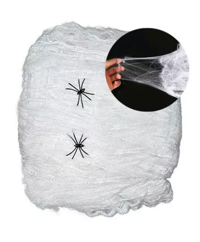 Игрушка Прикол Паутина белая с пауками  03063       фото 2