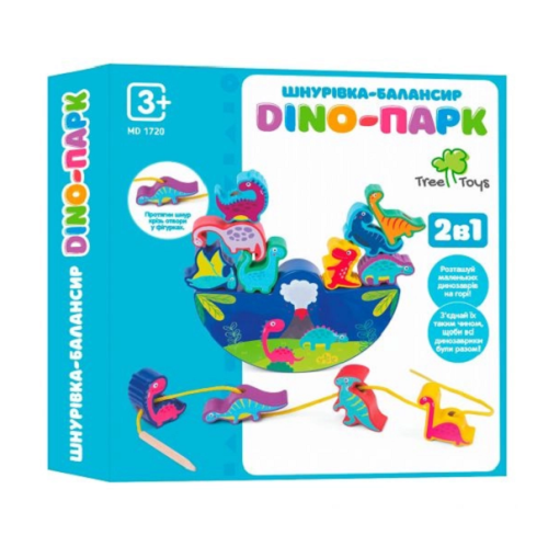 Игрушка Шнуровка Балансир деревянная Dino-парк  MD1720 фото 2