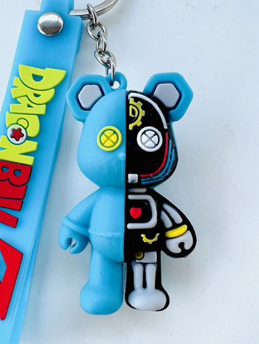 Брелок Мишка - Робот с браслетом резиновый 6 см  24-570 фото 2