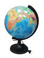 Глобус физический с подсветкой 32 см пластик  08917