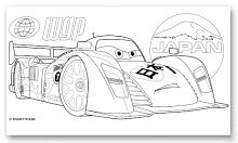 Холст с контуром Тачки - 9 на подрамнике 15 х 30 см  950934