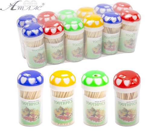 Зубочистки бамбукові круглі 200шт  5074