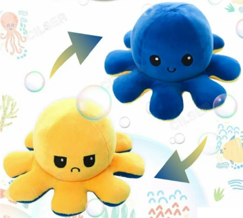 Брелок Осьминог-перевертыш показатель настроения микс  06441