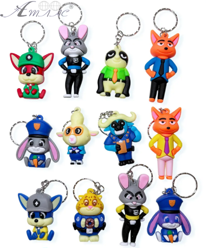 Брелок Зверополіс мікс гумовий 5-6 см  25-2-886