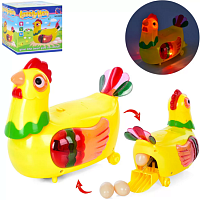 Іграшка Курочка з яйцями на батарейках 16 см  20259