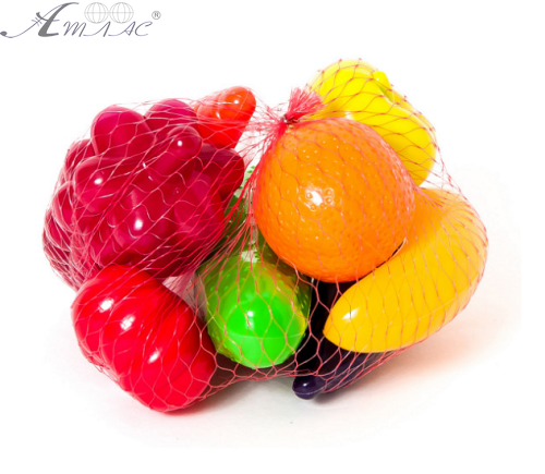 Іграшка набір Овочі та фрукти в сітці 8 предметів Оріон 362