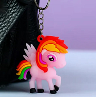 Брелок Поні райдужна яскрава з крилами 5 см гумова  16606