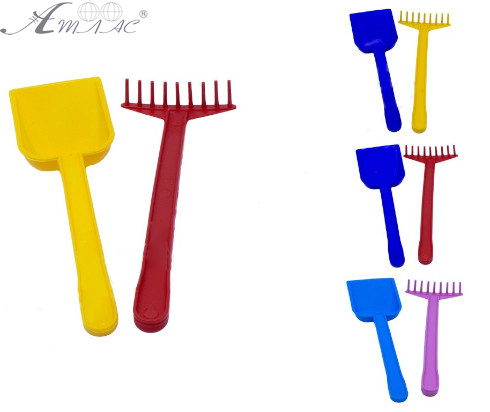 Іграшка Пластикова Лопатка + Граблі 18 см М-1 Максимус Іграшка Пластикова Лопатка + Граблі 18 см М-1 Максимус